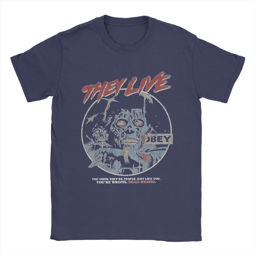 Men They Live John Carpenter Horror T Shirt Cotton Clothing Funny Short Sleeve Crew Neck Tee Shirt Birthday Gift T-Shirt