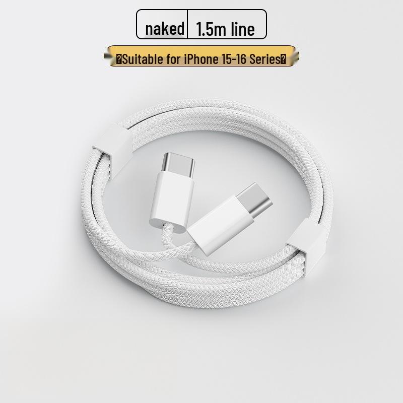 60W Fast Charging Braided USB-C Cable for iPhone 15/16