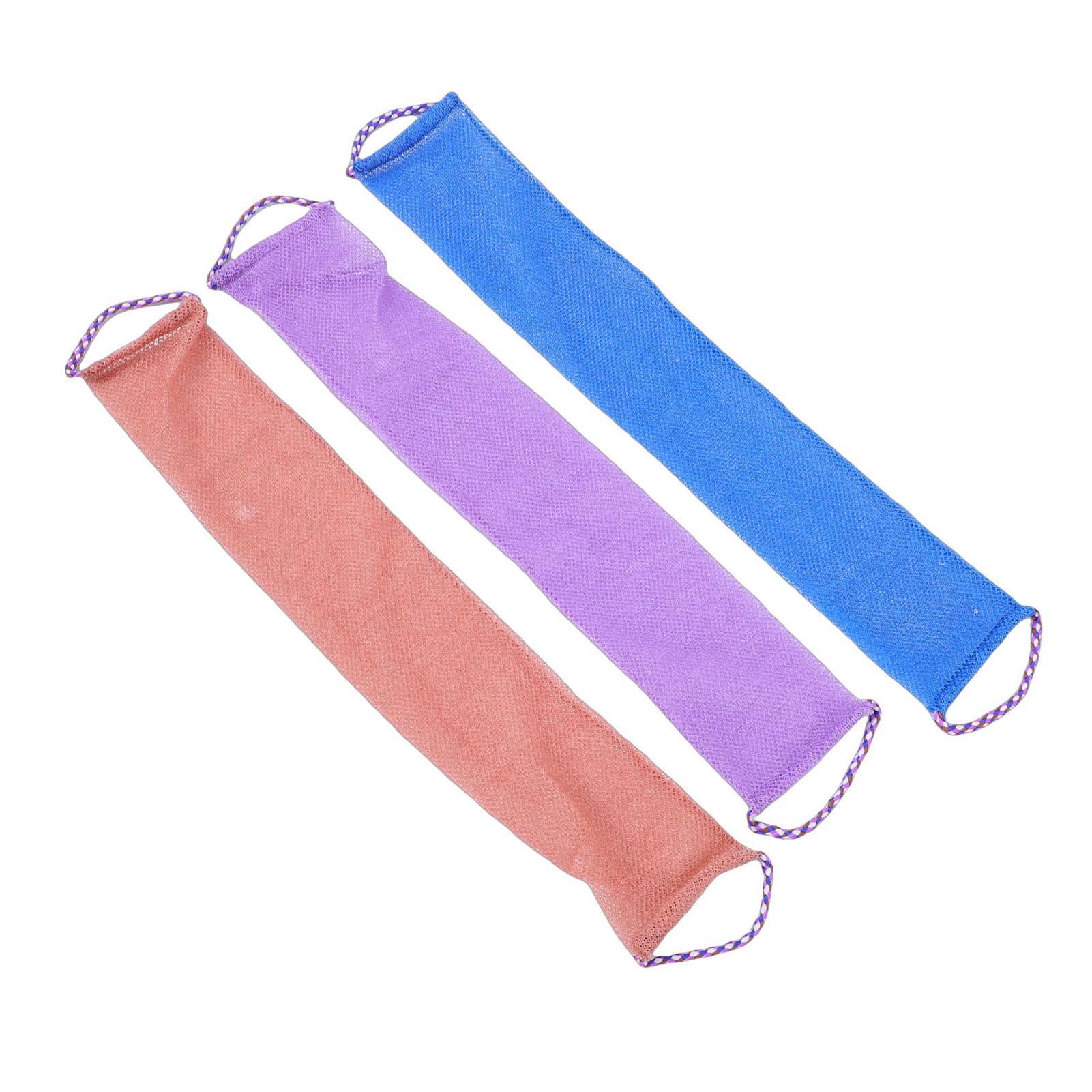 

African Exfoliating Net Sponge with Handles Cleansing Washcloth Back Scrubber for Shower