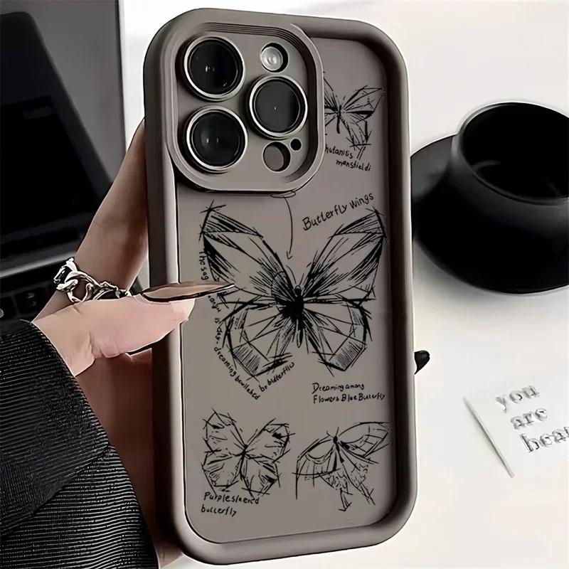 Art Oil Painting Butterfly Case for Xiaomi Redmi Note 12 13 11 Pro Plus 11S 10S 10 9 Pro Max Case For Redmi 14C 13C 12C Cover