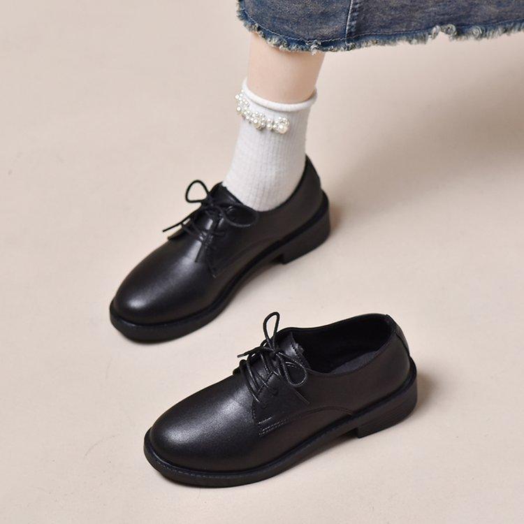 

Маленькие кожаные туфли на шнуровке для женщин на весну и осень, на мягкой подошве для работы, на плоской подошве для работы, лоферы для женщин, туфли-лодочки 40