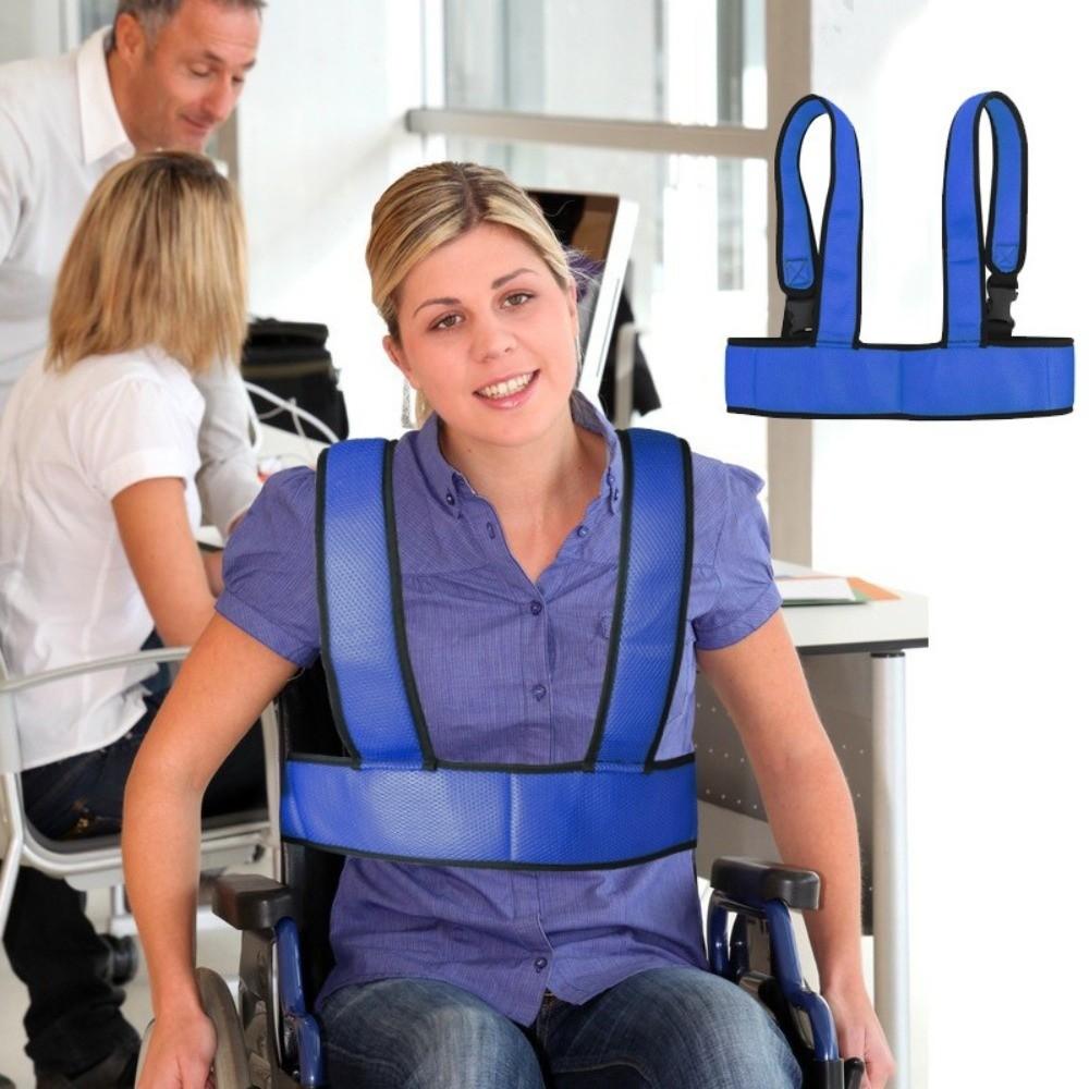 Breathable Mesh Wheelchair Safety Belt Adjustable Straps Elderly Seat Belt Nursing Care