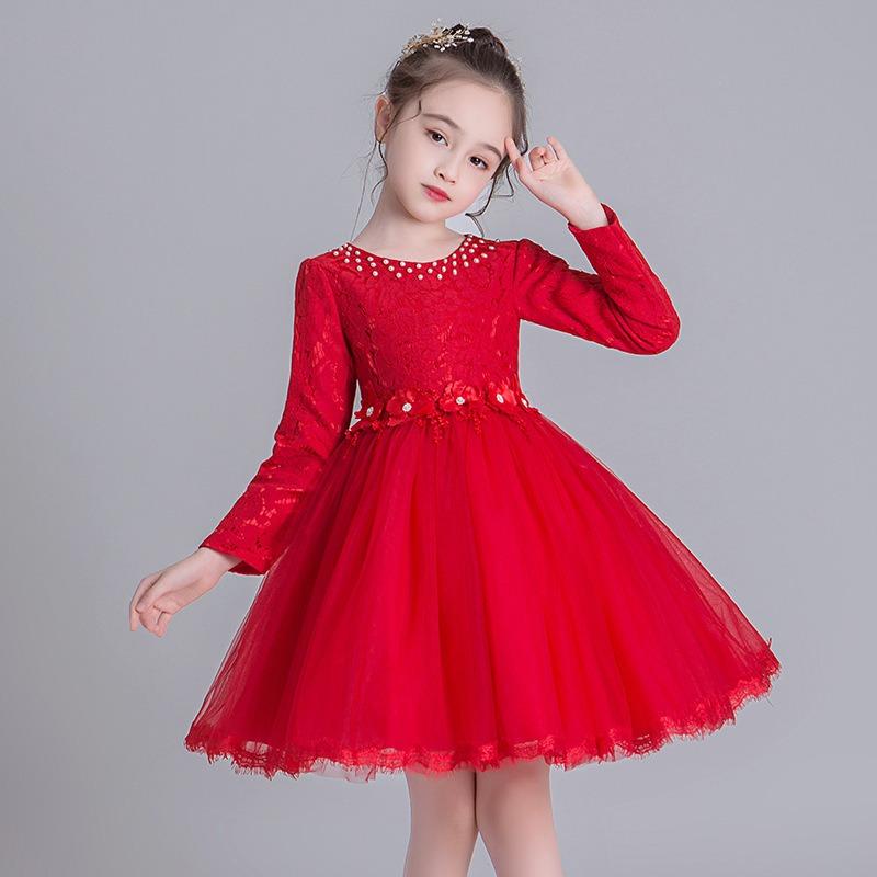 Girls Princess Tulle Formal Party Dress For Big And Little Kids Children