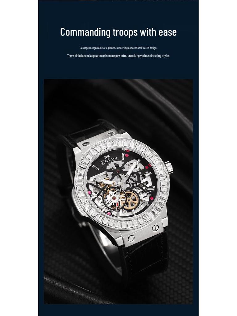 Durham Wei Diamond Openwork Automatic Men's Watch - Hengbao Style, Waterproof, Popular Design