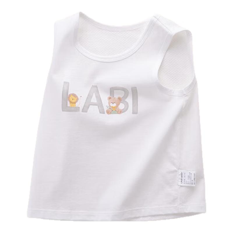 Labi Unisex Kids 2024 Summer Cotton Slub Round Neck Vest 73