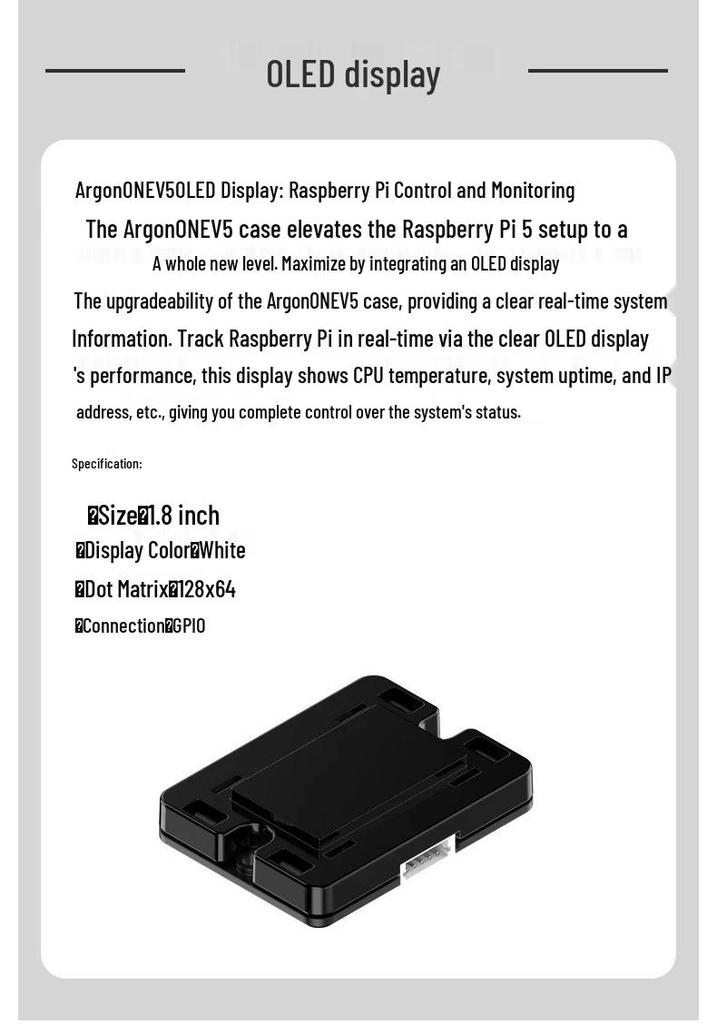 Raspberry Pi 5 Argon One V5 Aluminum Case with PWM Fan, Zigbee Module Support, Dual 4K Output