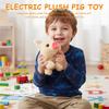 Can Walking Electric Pig Plush Toy with Wagging Tail Stuffed Animal Pig Doll  Interactive Play