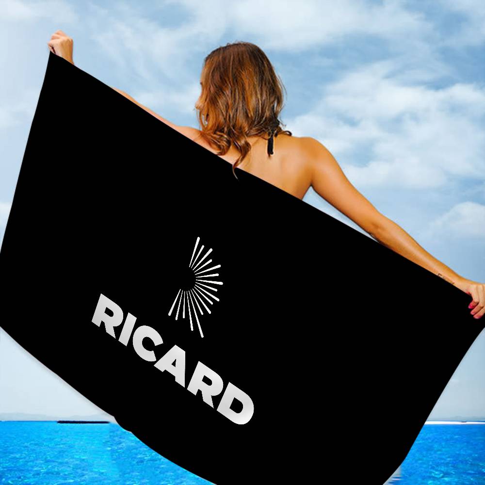 R-RicardS LOGO Microfiber Blanket Quick Drying Beach Towels Oversized Printing Super Absorbent Pool Towel Blanket