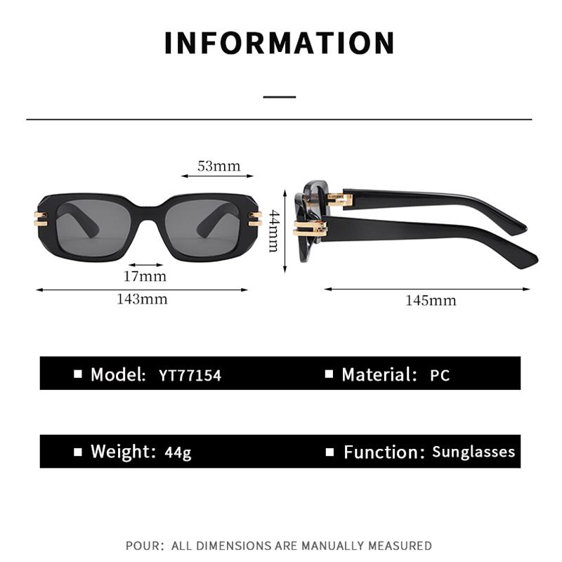 Vintage Fashion Square Sunglasses Women Men Gradient Simple Brand Designer Sun Glasses Travel Shade Lady Man Glasses UV400