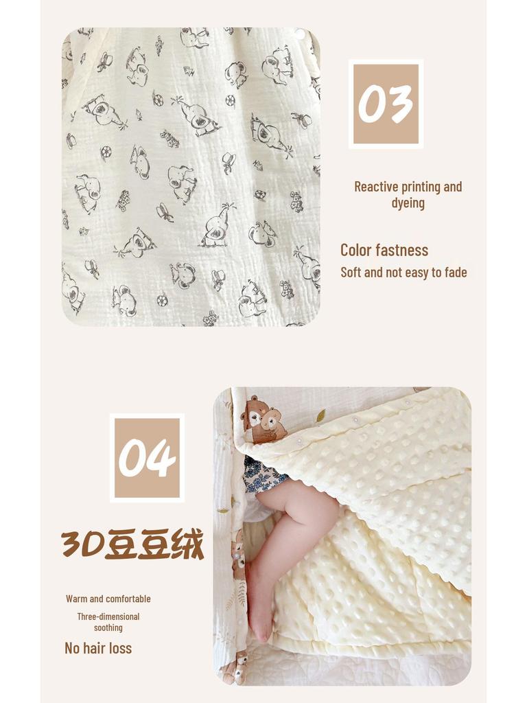 Cartoon Windproof Baby Cloak for Boys & Girls - Thickened Pure Cotton Autumn/Winter Cape