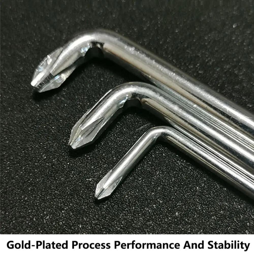 3PCS/Set Hand Tool PH0 PH1 PH2 For Fender Narrow Space Elbow Bend L-Type Double Headed Screwdriver Set Screwdriver