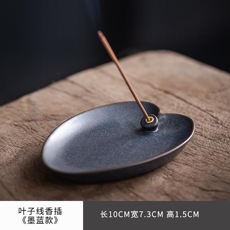 

Китайская керамическая листовая печь для благовоний, держатель для благовоний для домашнего кабинета, ароматерапевтическая горелка, настольные украшения, аксессуары