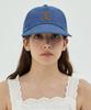 Bajal Va Curved Denim Stitch Detail 5-Panel Ball Cap Light Indigo