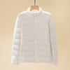 New light and thin stand-up collar down jacket women's short light and large size slim white duck down autumn and winter jacket