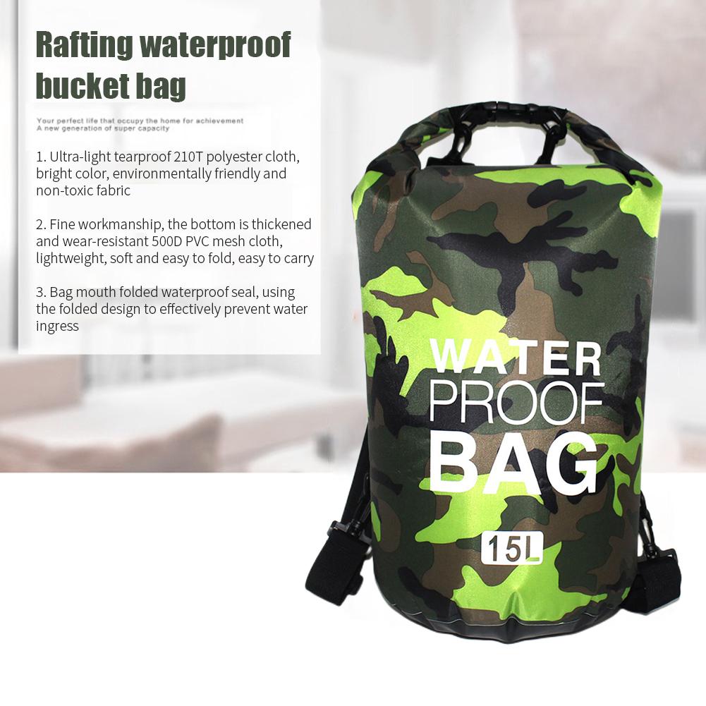 PVC Boating Water Bag Lightweight Waterproof Rafting Boating Bag Inflatable Portable Wear-resistant Foldable for Outdoor Camping