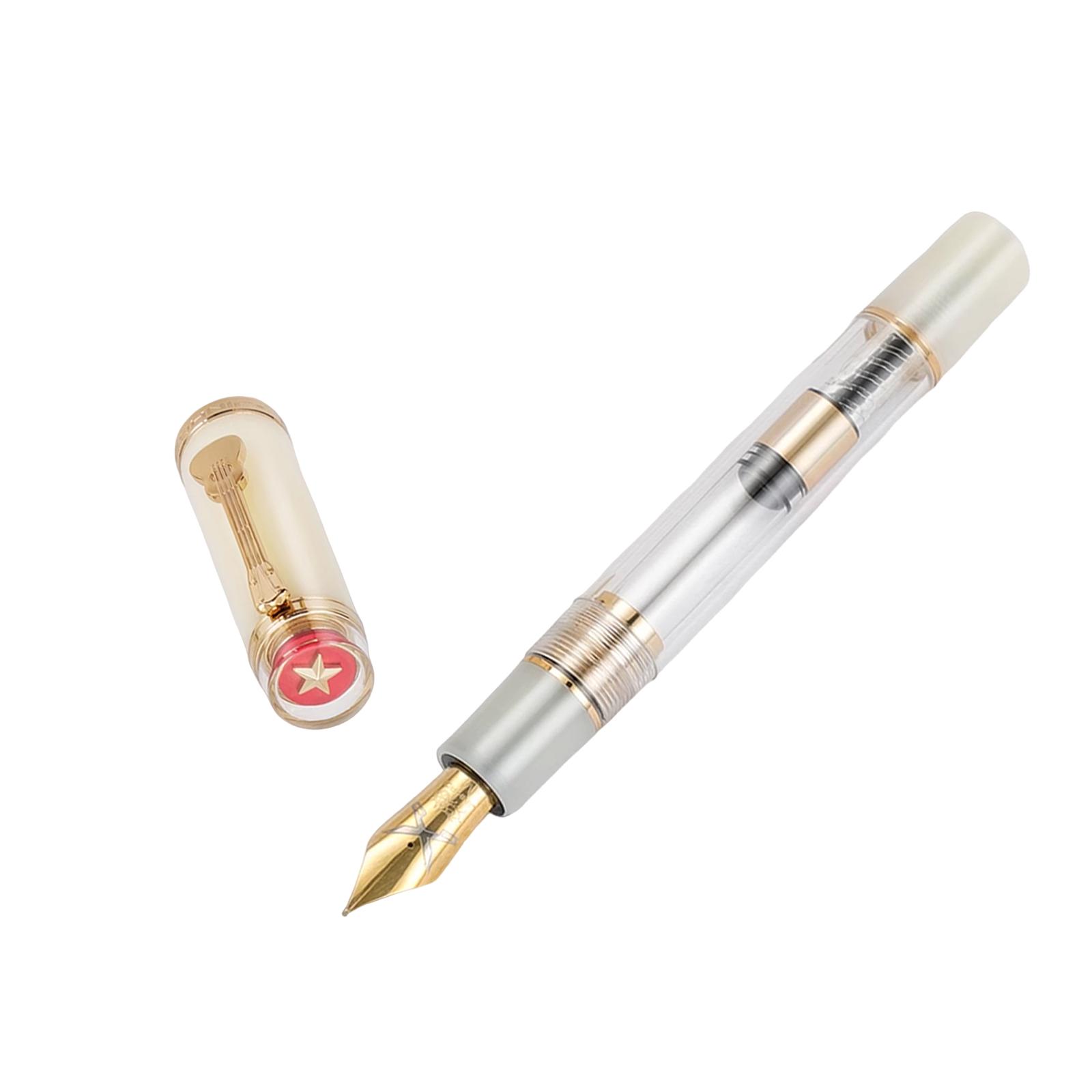 

Перьевая ручка, Jinhao 1935, Прозрачная белая смола, Перо F, Перо M, Ручка для каллиграфии, Подарочный набор, Плавное письмо, Элегантный дизайн, Канцелярский подарок M светло-желтого