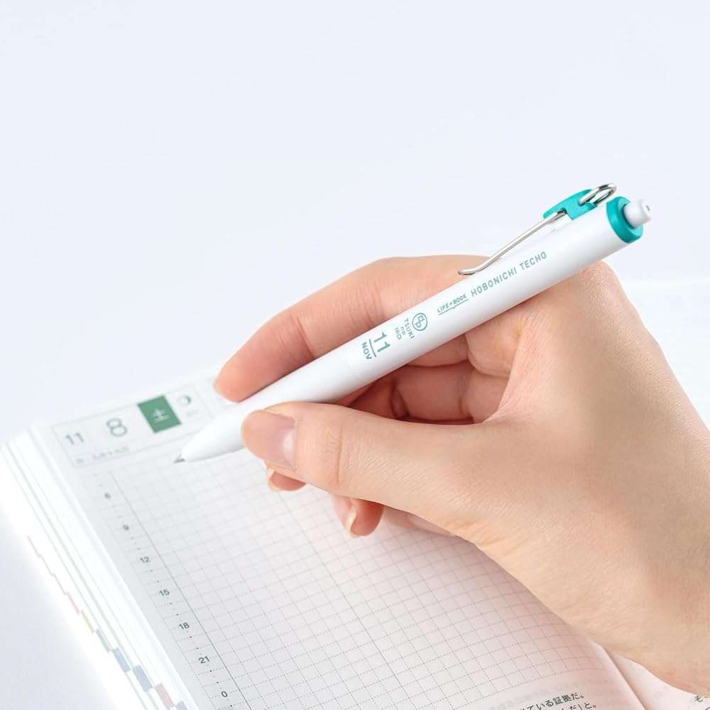Hobonichi Notebook TSUKI No IRO/Uniball One July-December Set with Case, Notebook Accessory