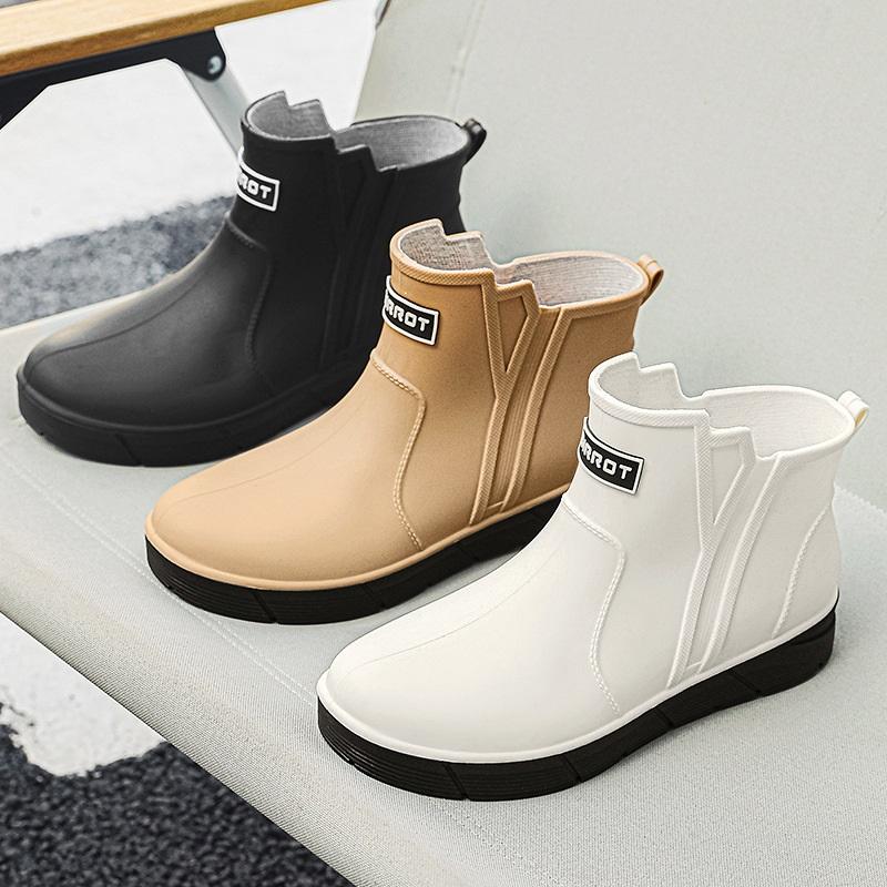 Men's Outdoor Fashion Low Cut Anti Slip Waterproof Shoes Rain Boots