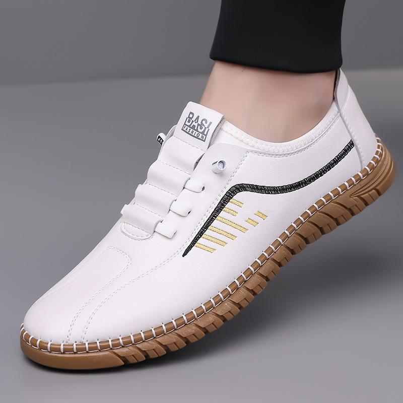 Fashion Big Size Fashion Casual Soft Leather Shoes for Men Solid Color Light Driving Shoes Male Spring Autumn New Designer Shoe Man
