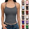 Women's Fashionable Casual -Color Fitted U-Neck Tank Top