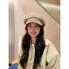 Women S Vintage Plaid Octagonal Newsboy Cap Elegant Versatile Casual