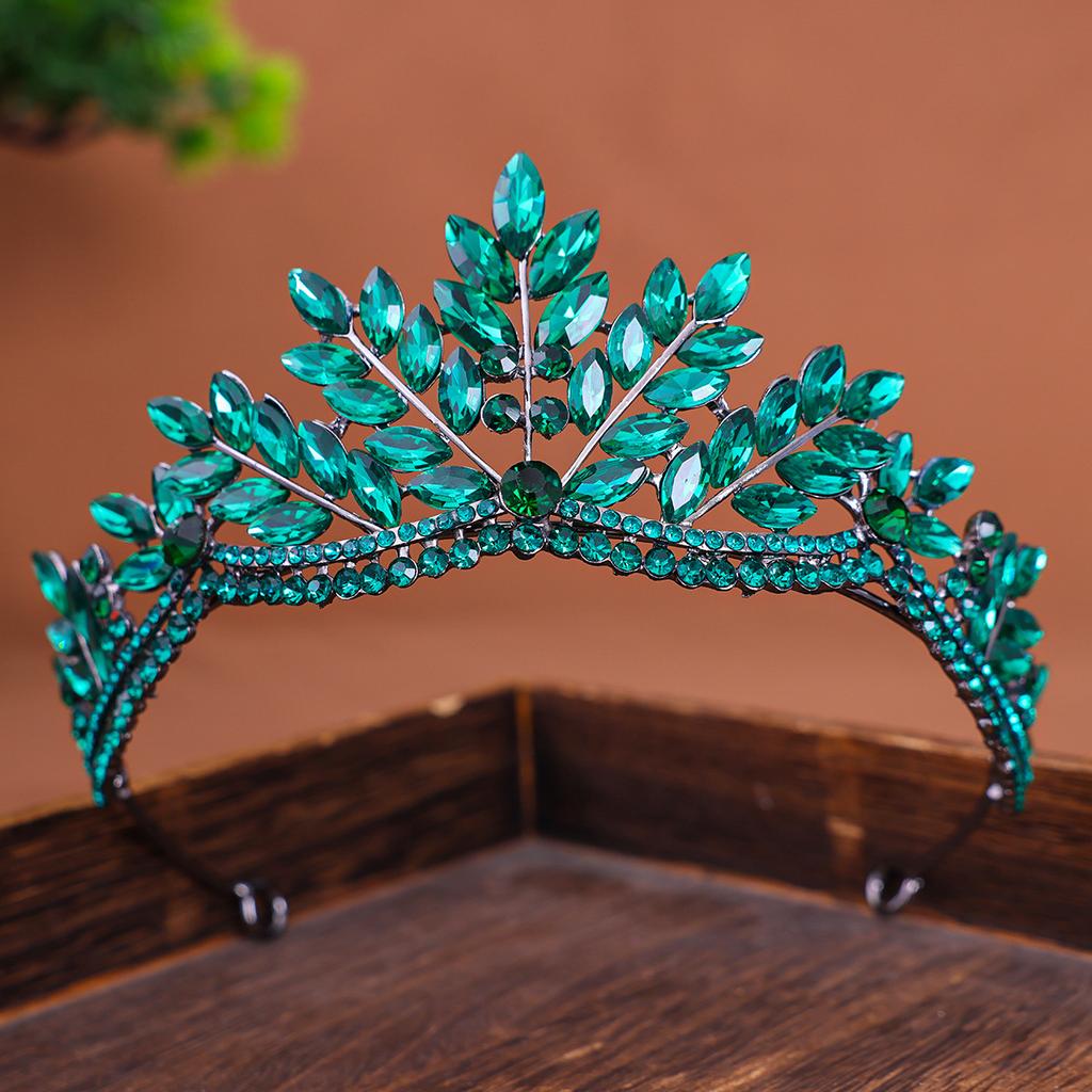 Crown Headwear Alloy Rhinestone Retro Baroque Bride Crown Hair Accessory Wedding Coil Hair Band Accessory