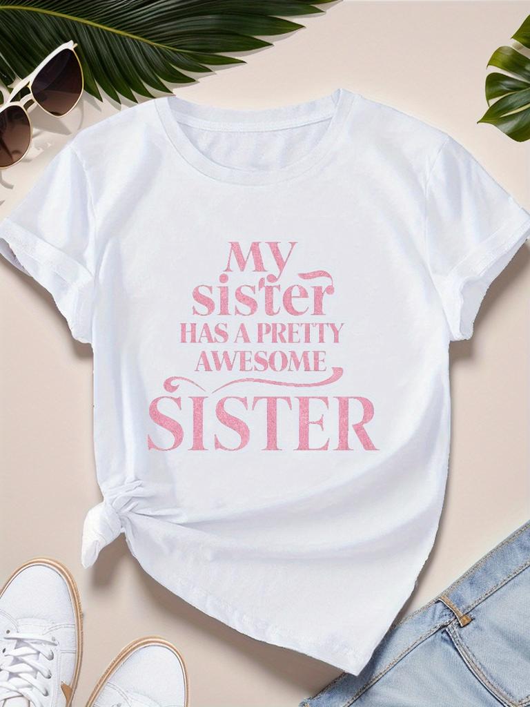 Sister Awesome Womens Harajuku Short Sleeve Casual Womens Tshirt Clothing Street Tops Tees Aesthetic Clothes
