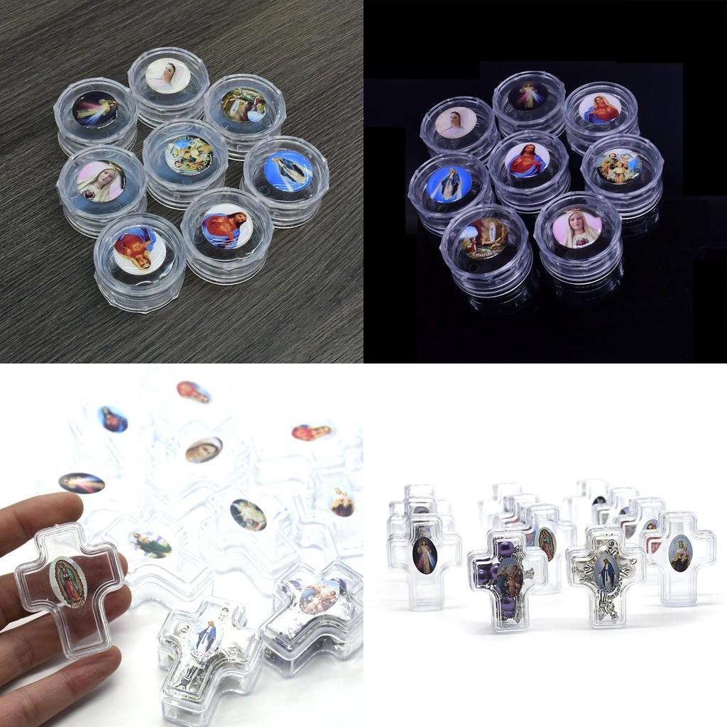 Durable Plastic Rosary Box With Unique Random Image For Baptism And Wedding Gifts