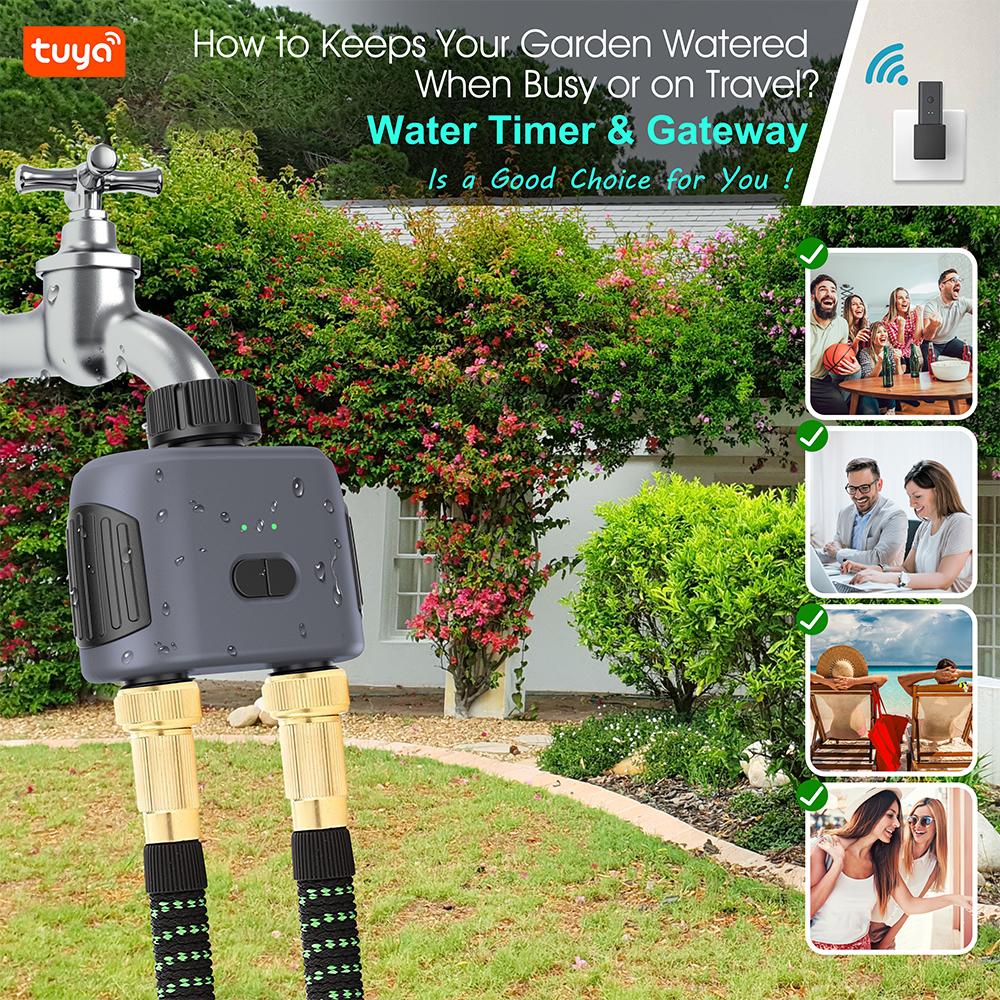 Tuya Smart Zigbee/Bluetooth Watering Timer Sprinkler Drip Irrigation System Irrigation Watering System Sprinkler Timer Garden