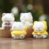 Cross-Border Cute Siamese Cat Mini Ornament: Cartoon Fat Cat Bean Eyes Pet Doll Blind Box