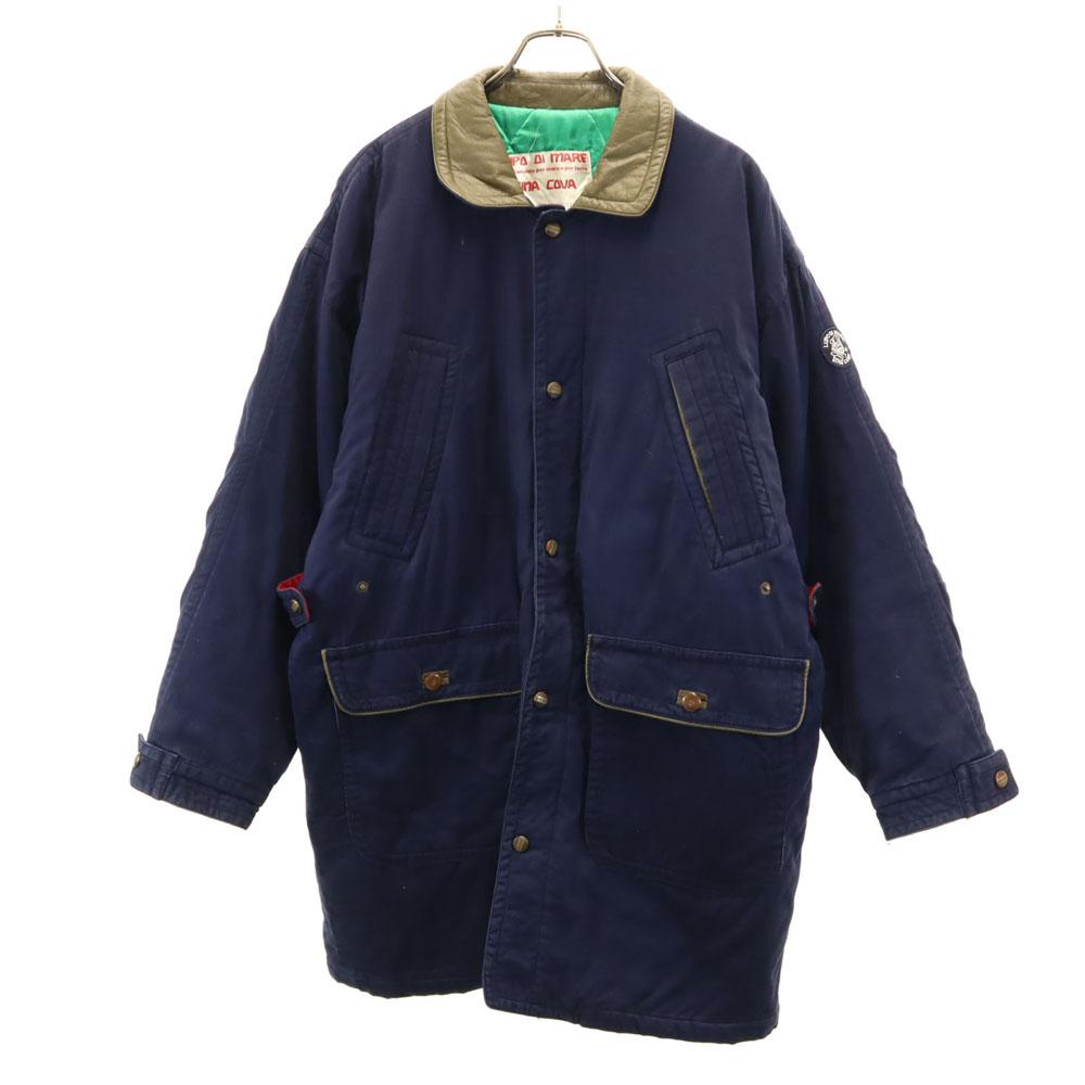 SINA COVA Batting Coat L Navy Quilted Back Men's Used