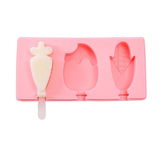 Silicone Popsicle Mold with Lid Sticks Easy-Release Ice Pop Maker for Homemade 3