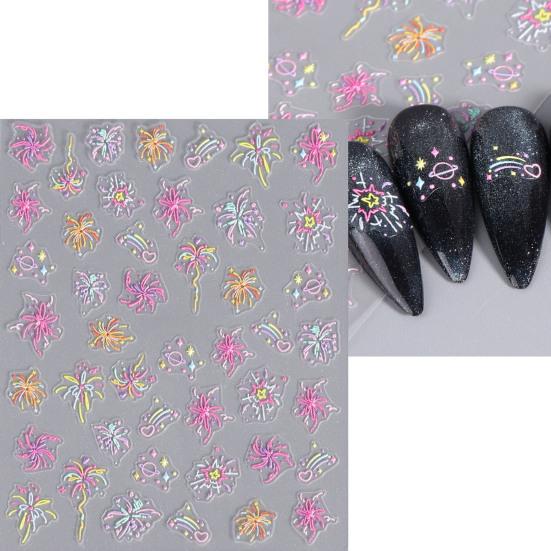 Neujahrs-Nagelaufkleber, romantisches PVC, einfach anzubringen, langlebig, umweltfreundlich, Nagelkunst-Aufkleber, Damen-Accessoires