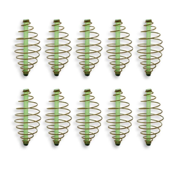 

10pcs Fishing Tackle Feeder Basket Fishing Spring Feeder Coil Inline Method Feeder Fishing Tool Baits Thrower Feeder