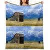 Jackson Hole Grand Tetons Mountains Barn Throw Blanket wednesday heavy to sleep anime Comforter Blankets