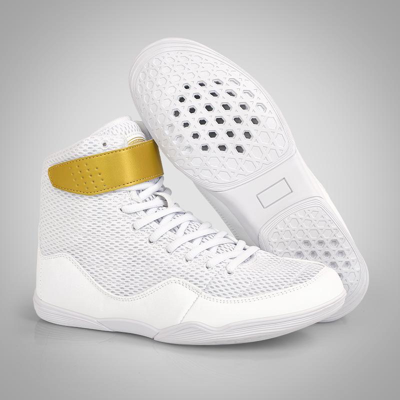Sanda High Top Boxing & Wrestling Shoes - Unisex Shock Absorption for Training & Fitness