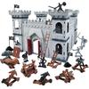 Mostop Medieval Castle Knight Toy Solider Army Figures Toy, DIY Assembled Castle Model Knight Game Soldier Building Kit with Castle,Cavalry and Arrow