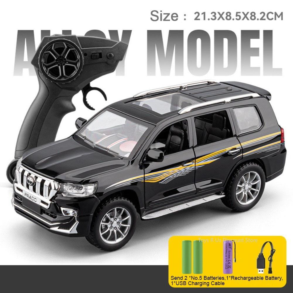 

1:24 LX570 Prado Модель спортивного автомобиля Игрушка Металлический корпус Рулевое управление колесами Транспортные средства с дистанционным управлением Звуковые и световые модели Подарки для мальчиков