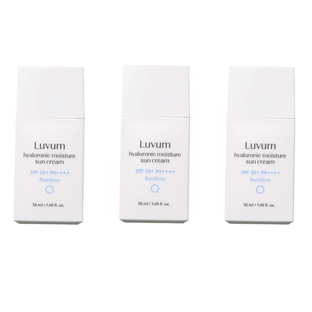 luvum Bamboo Hyaluronic Acid Moisture Sunscreen SPF50+ PA++++ 50ml 3pcs