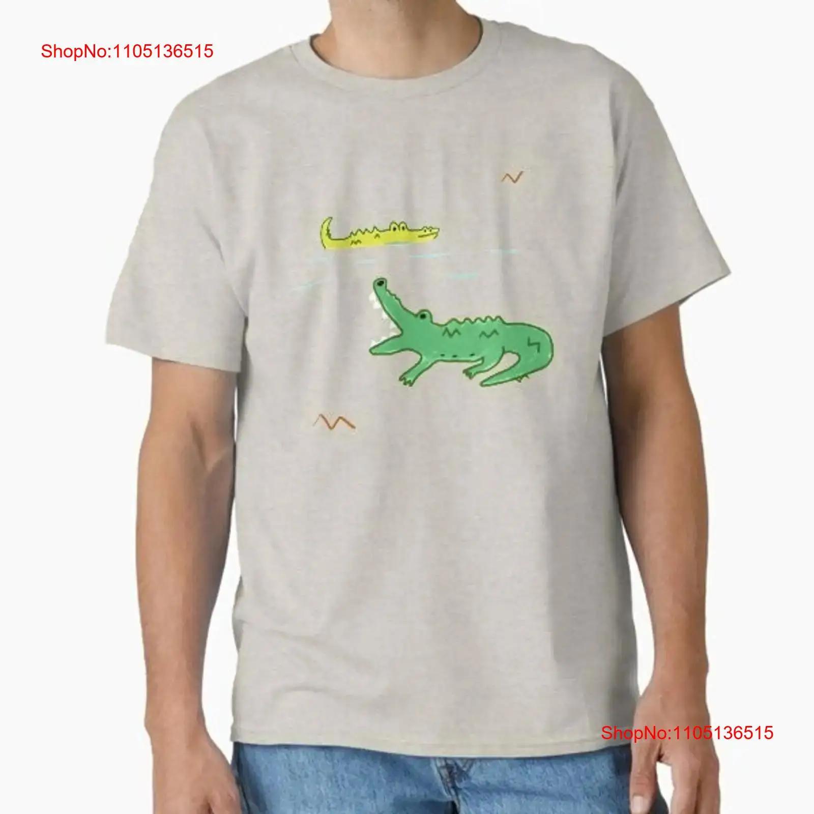 

Crocodiles say Hi Minimal Cute Original Dra T Shirt Made in US AUS Size S 2XL vintage Washed Breathable Versatile Slightly 5XL різнокольоровий