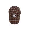 Fashion Hat Korean version retro plaid baseball cap women's spring new letter embroidery deep top big head circumference peaked cap men show small fac