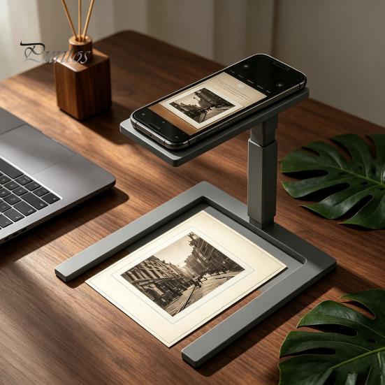 Durable PLA Phone Stand Foldable Mobile Holder, Adjustable Desktop for Cell Phones, Easy Carry Cradle Lightweight Portable Streaming Video Calling And