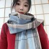 Sciarpa a Quadri Invernale da Donna, Stile Giapponese-Coreano Carino, Versatile Scaldacollo Caldo a Sciarpa