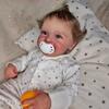 Roztomilé 19palcové látkové reborn panenky Harper s úsměvem na tváři, imitace miminek, skutečné jako reborn panenka, dětské hračky pro děti od 3 let