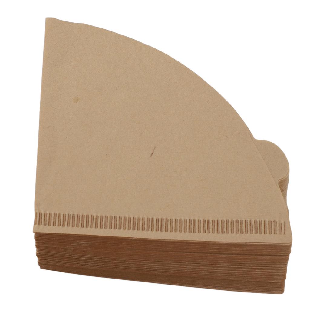 100pcs Coffee Filters Soft Texture Wood Pulp Coffee Filter Paper Cone for Drip Coffee Maker