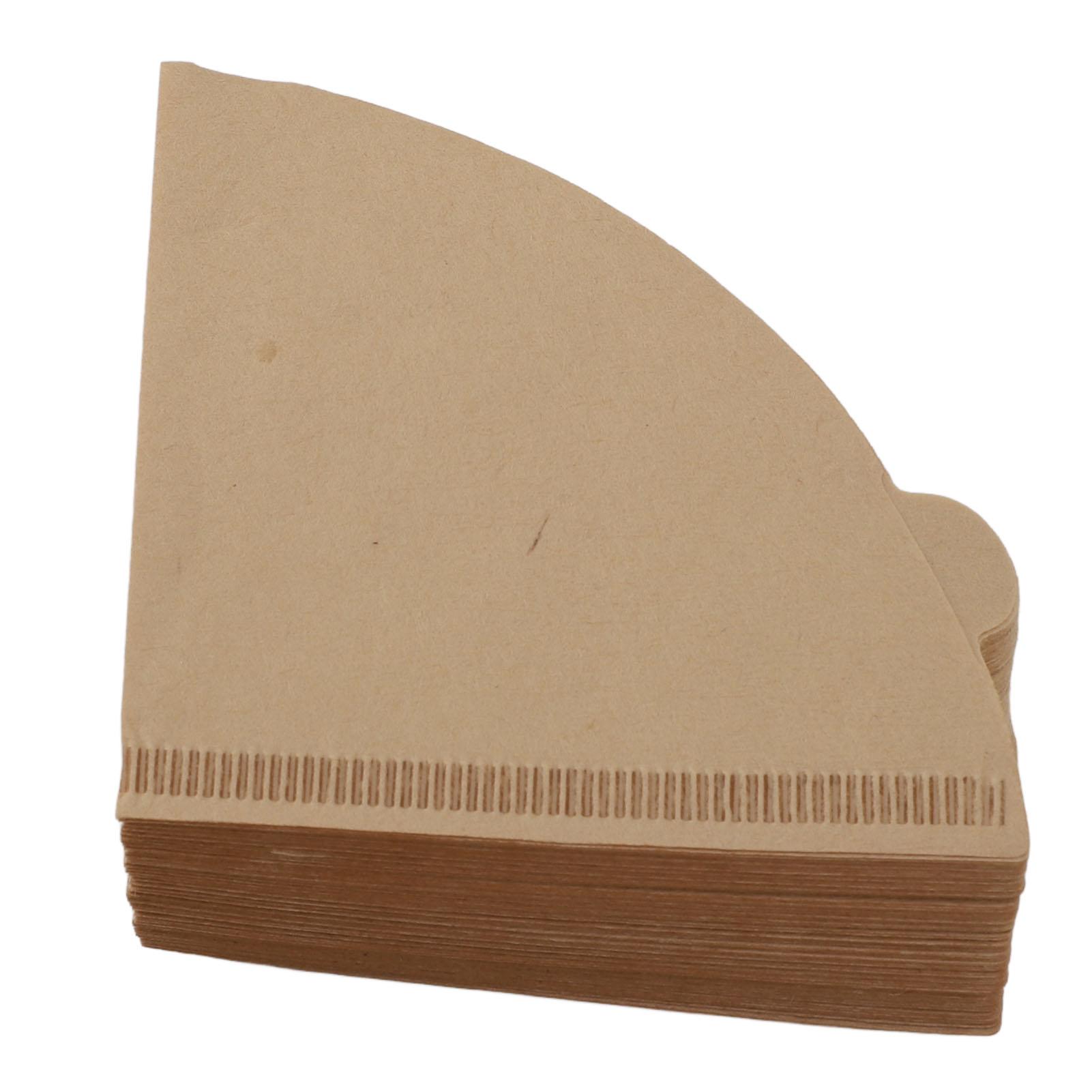 

100pcs Coffee Filters Soft Texture Wood Pulp Coffee Filter Paper Cone for Drip Coffee Maker Type 2