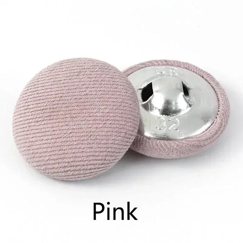 20Pcs Meetee 11-30mm Round Cloth Covered Button Decorative Shank Buttons for Suit Coat Dress Clothes Sewing Buckle Accessories