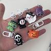 Spider Pumpkin Resin Keychain: Cute Halloween Heart Pendant for Bags