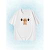 Fun Skiing Hamster Print T-Shirt Cute Meme-Style Short-Sleeve Summer Casual Top Perfect Women Clothing Fashion