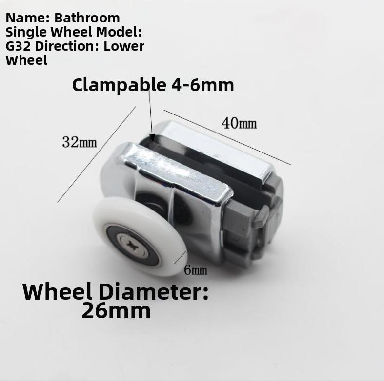 1pc Modern Shower Room Sliding Glass Door Wheels Rollers Hardware Parts For Bathroom Shower Doors Accessories
